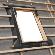An image of Dakea Underfelt Foil Collar RUC installed around a window.