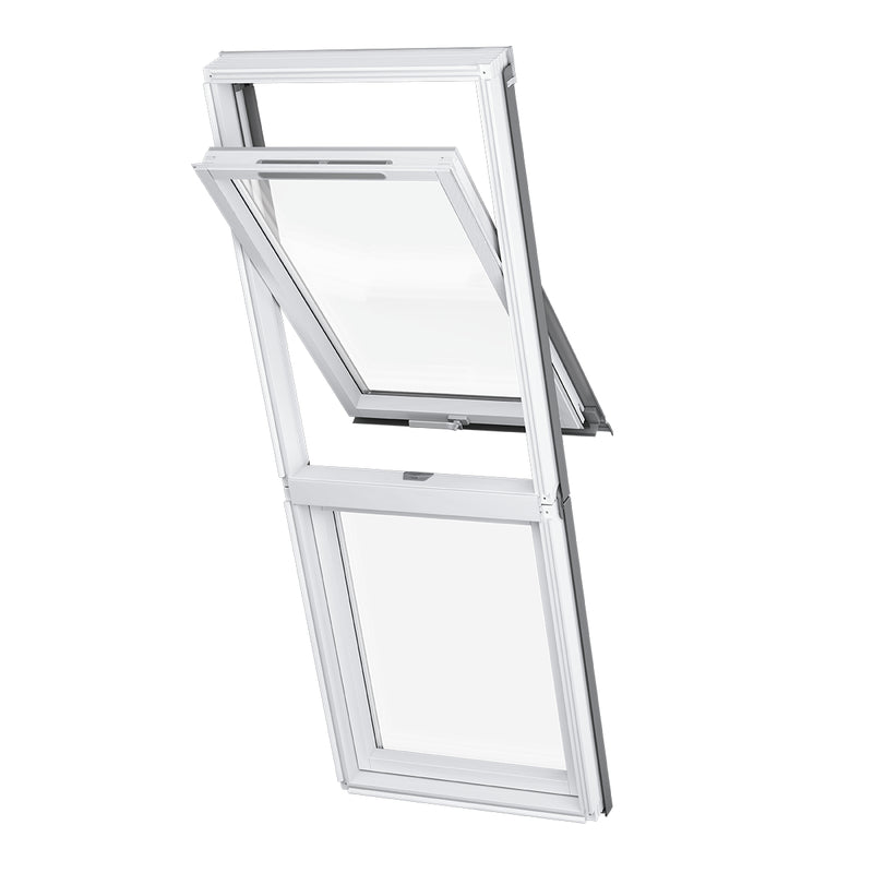 An image showing a Dakea Vision Energy Pitched Roofing Window KAI B1600 in a White finish.
