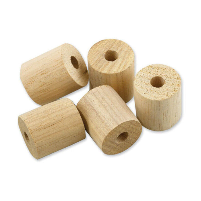 An image of 5x wooden Downpipe spacer bobbins 