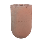 An image showing the back of a Dreadnought Clay Bullnose Tile Smooth Red Blue Blend Front
