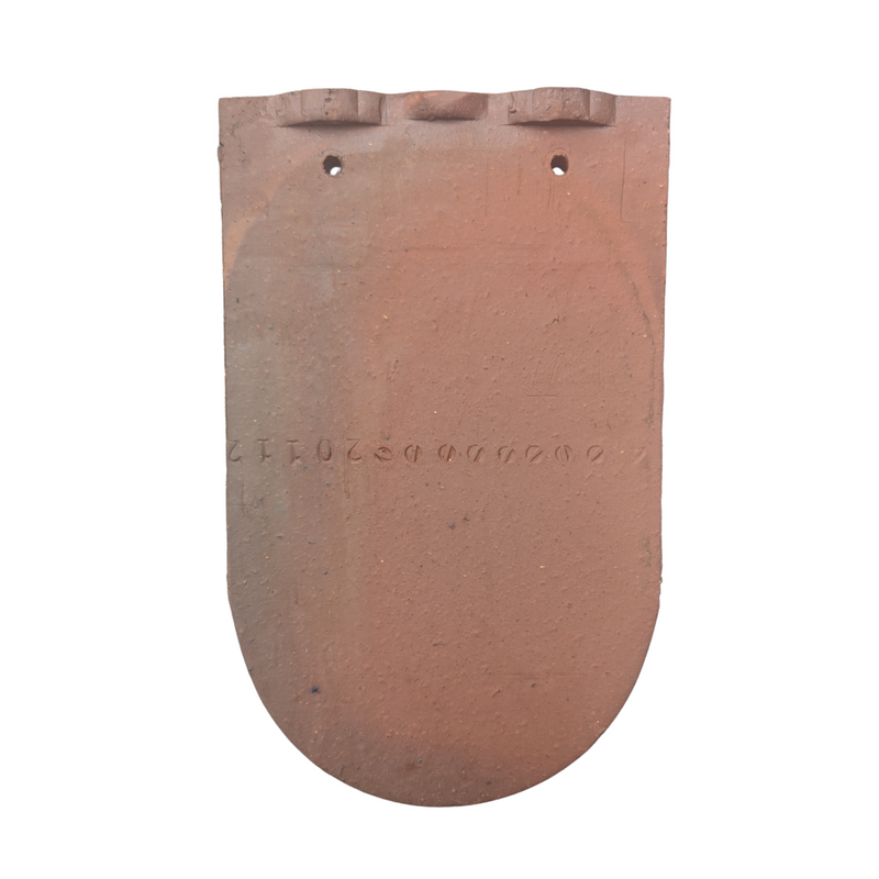 An image showing the back of a Dreadnought Clay Bullnose Tile Smooth Red Blue Blend Front
