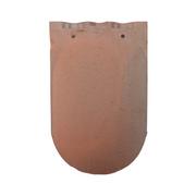 An image showing the front of a Dreadnought Clay Bullnose Tile Smooth Red Blue Blend Front