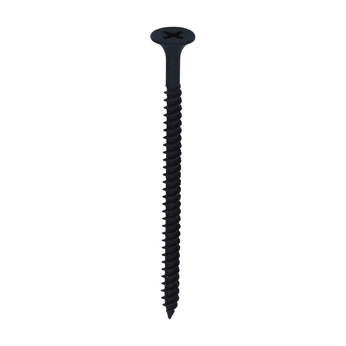 An image of a Drywall Screw PH2 Fine Black in the size 60mm by 3.5mm against a white background