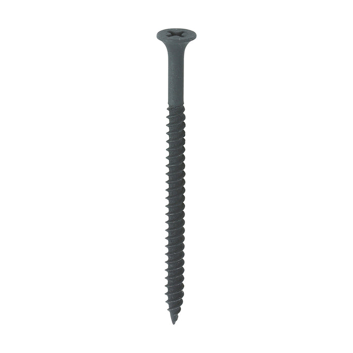 An image of a Drywall Screw PH2 Fine Black in the size 65mm by 4.2mm against a white background