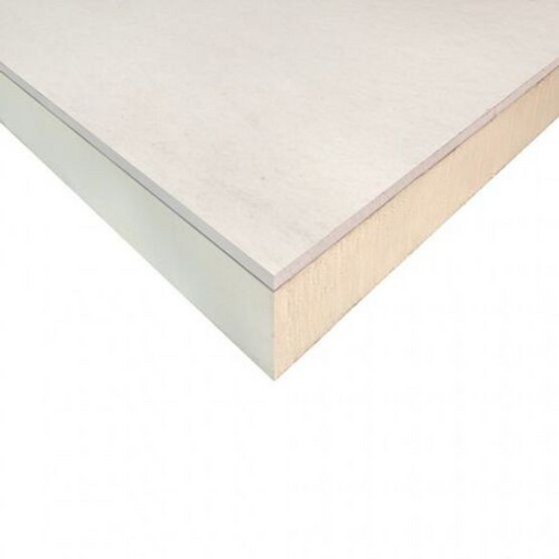 A close-up image of EcoTherm Eco-liner Insulated Plasterboard