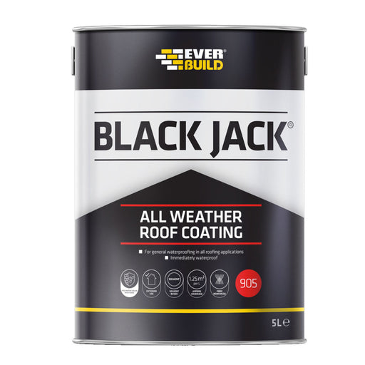 An image of Black Jack 905 All Weather Roof Coating against a white background