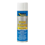 An image showing a 500ml aerosol can of Everbuild Dual Purpose Foam Cleaner