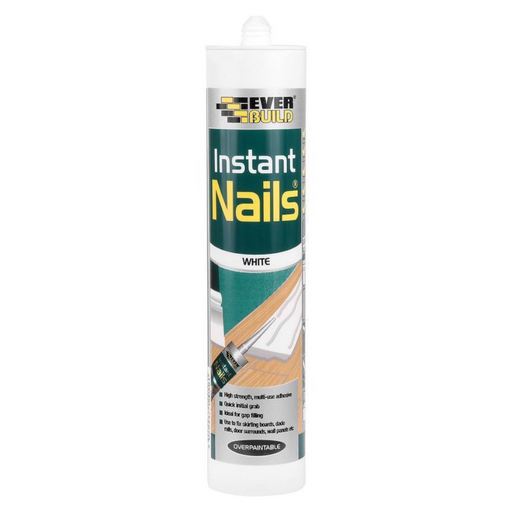 An image of Everbuild Instant Nails in White in a 310ml C3 Tube