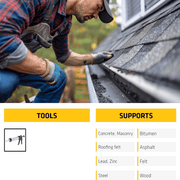 An image of Everbuild Roof & Gutter sealant and some of its features.