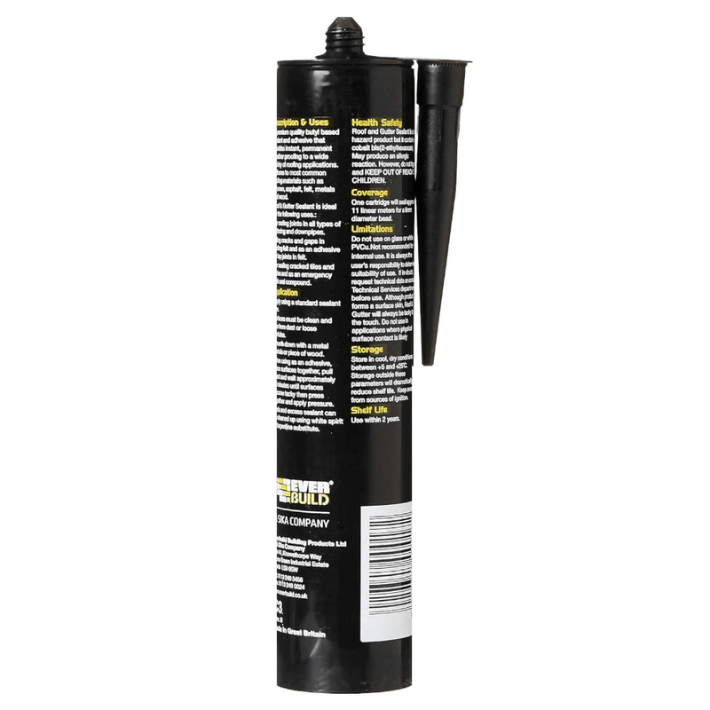 An image of the back of Everbuild Roof & Gutter sealant