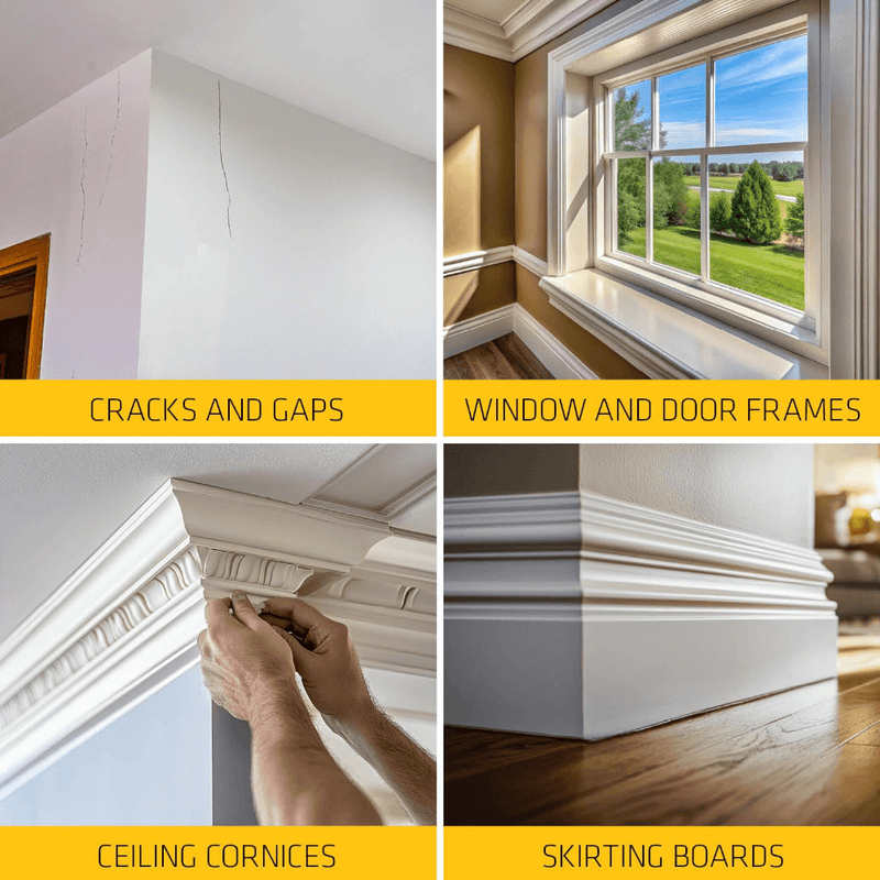 An image of what Everbuild Everflex one hour Caulk 125 C3 can be used for