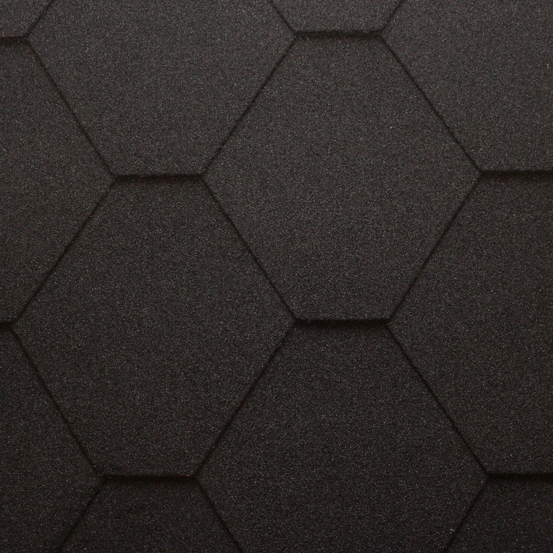 An image of the Felt Products Hexagonal Singles in Midnight Black