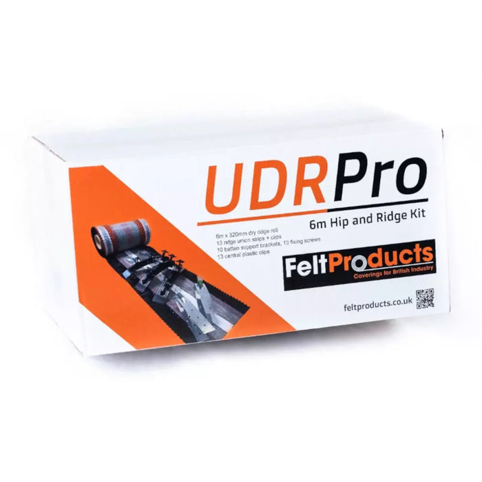 An image of Felt Products UDR Pro 6m Hip and Ridge Kit dry ridge.