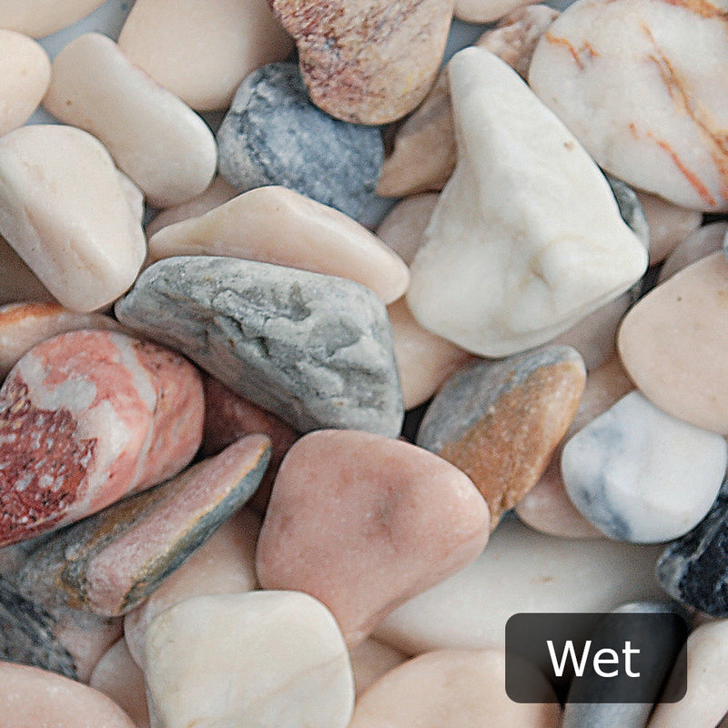 An image of Flamingo Pebble stones when they are Wet