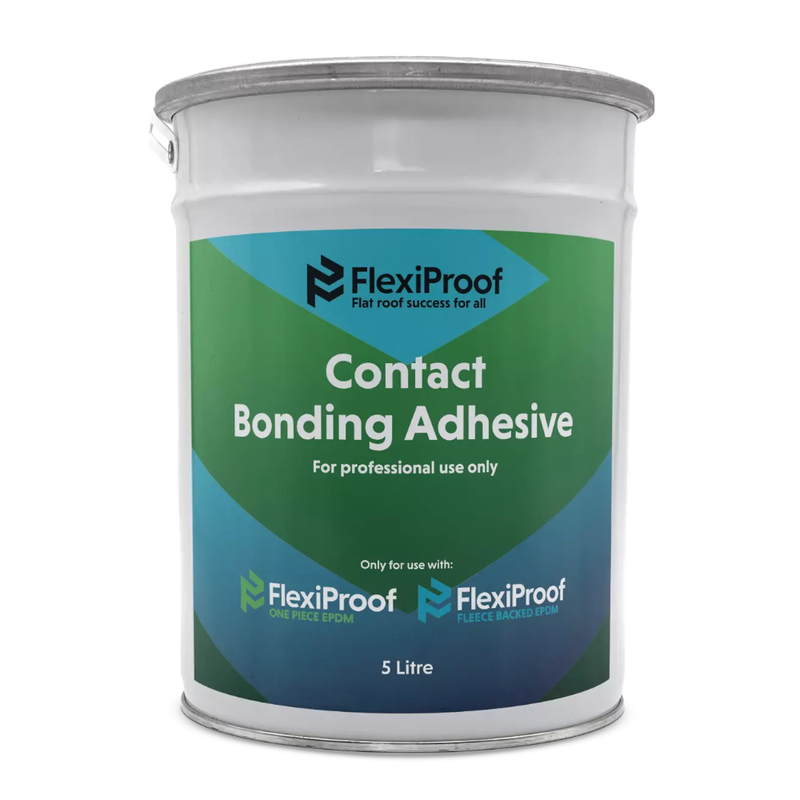 An image of FlexiProof Contact Bonding Adhesive in a 5 litre tin