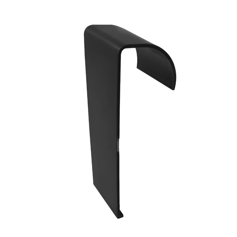An image of a FlexiProof Integra Trim Raised Kerb Joiner with the Solid (Matte) finish in the colour Black