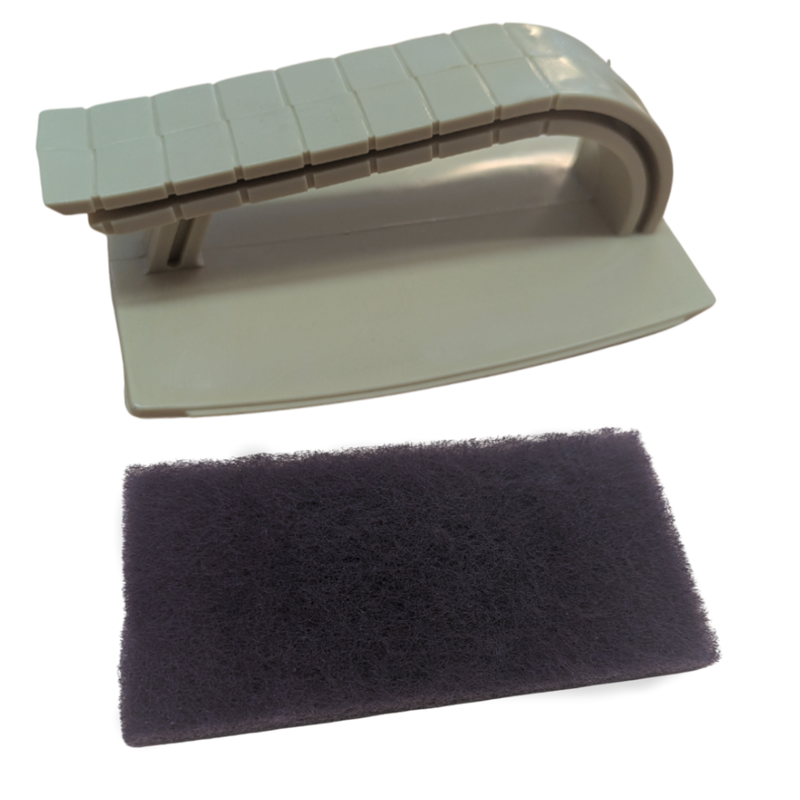 An image of a FlexiProof Scrubber Pad and Scrubber Handle for EPDM Rubber Roofs Top