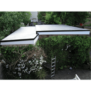 An image of some EPDM rubber roofing on a roof using FlexiProof contact Adhesive to show how effective it sticks to the roof and leaves a clean finish.