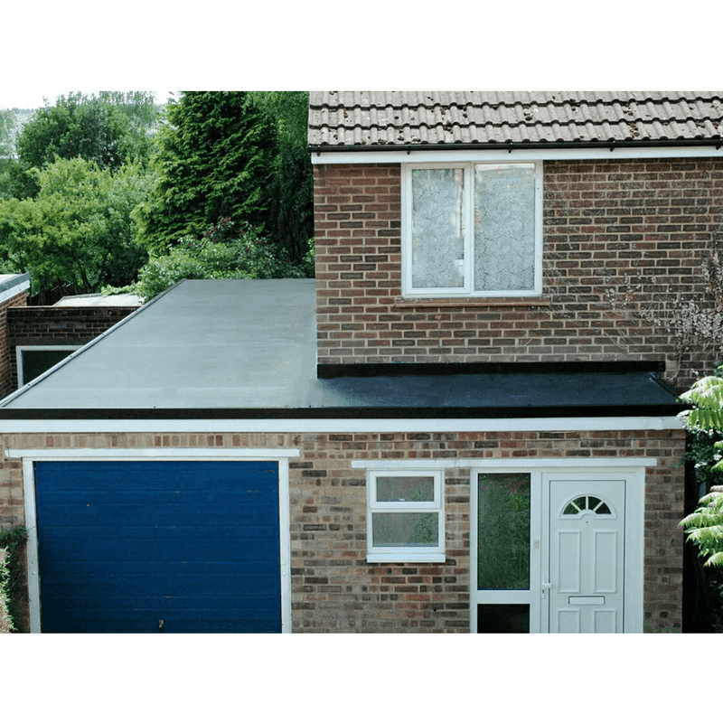 An image of some EPDM rubber roofing on a roof using FlexiProof contact Adhesive to show how effective it sticks to the roof and leaves a clean finish.