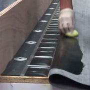 An image of Flexiproof Pressure Sensitive RUSS Strip being fitted with HP Fastener Plates