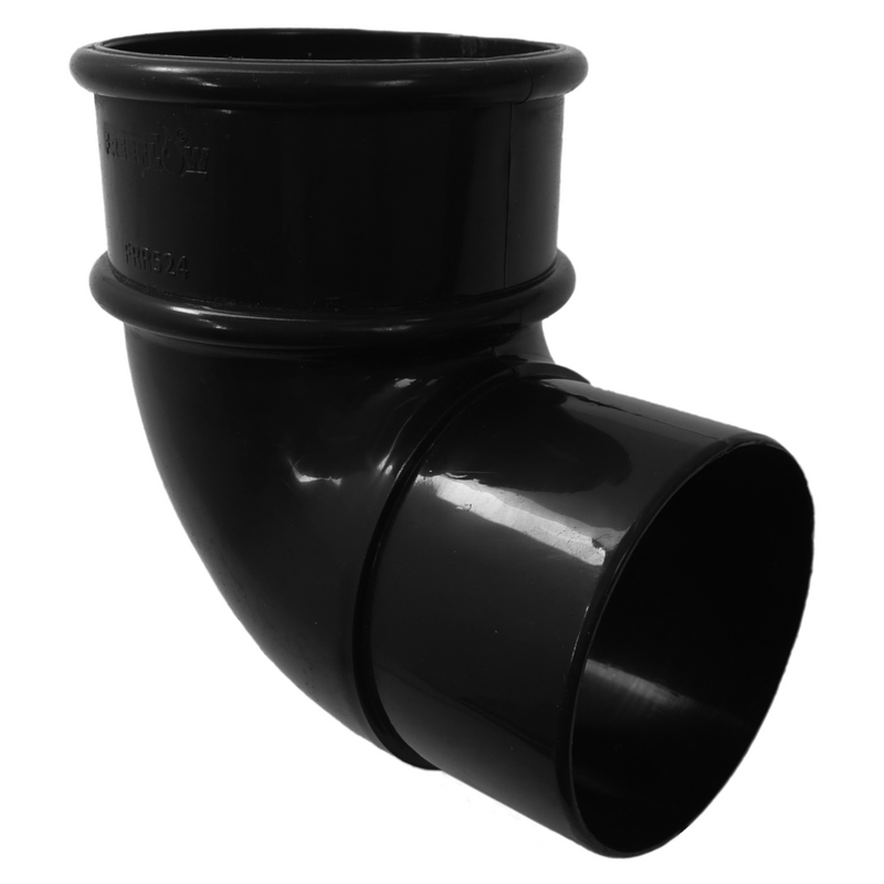 An image of a FreeFoam Freeflow Half Round 90 Degree Offset Bend in Black