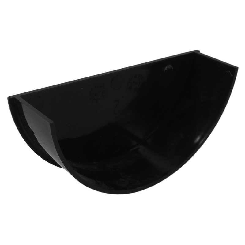 An image of a FreeFoam Freeflow Half Round Internal Stop End in Black