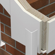 An image of a FreeFoam Magnum Leg Fascia Board in White, which shows how they fit onto a Fascia system.