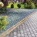 An image of Green Slate stone Aggregates and how they look when laid in a garden