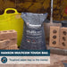 An image of Hanson Multicem Cement in a tough blue bag a a building sight