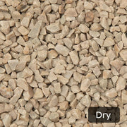 An aggregate image of Heritage Quartz gravel stones when Dry