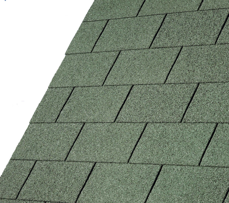 An image of IKO 4 Tab Armourglass Square Roofing Shingles in Amazon Green