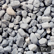 An image showing Ice Blue Pebble Stone Aggregate Gravel when they are dry.