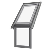 An image showing a Dakea Universal Flashing For Vertical Fixed Roof Windows - KUN when installed on a roof window.
