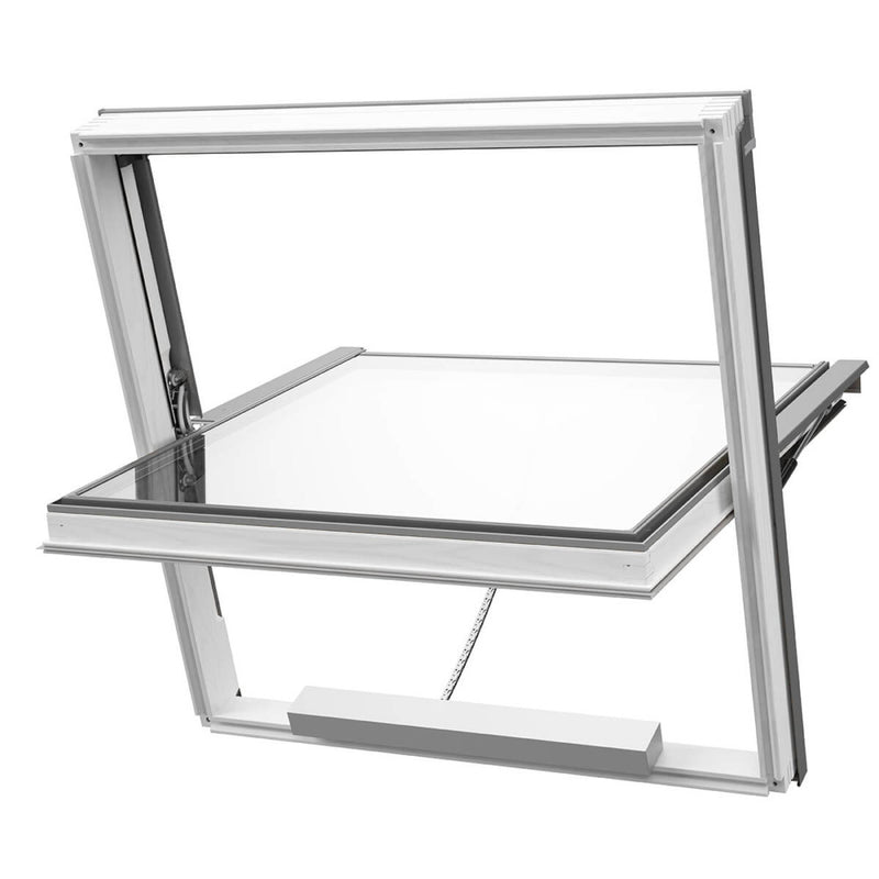 An image showing a Dakea Smoke Vent Energy Window for Sloped Roofs in White - KAS S6A B1010