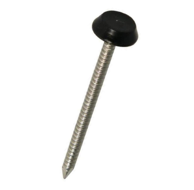An image of a Kalsi Polytop Fascia Nail in Black that are 50mm or 65mm long.