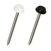 An image of Kalsi Polytop Fascia Nails in Black or White that are 50mm or 65mm long.