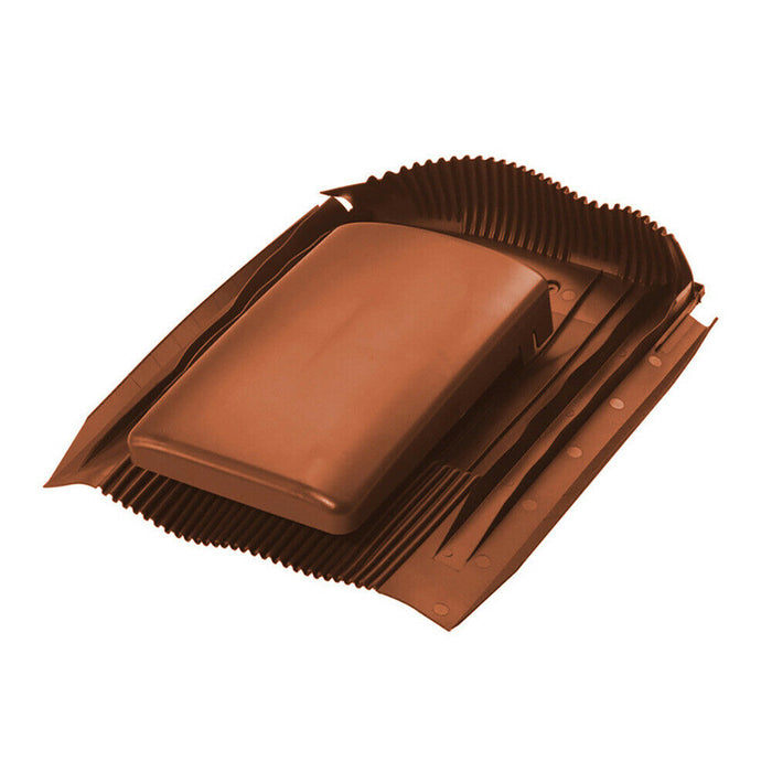 An image of a Klober Universal Tile Vent and Cap in Terracotta