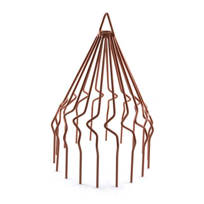 An image of a sprung bird guard in Terracotta by MAD Cowls