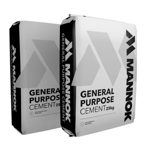 Image of Mannok Plastic Bagged General Purpose Cement. They are 25kg per bag