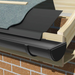 An image of Manthorpe Eaves Guard Felt Support Tray and where to fit it onto a roof.