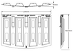 A drawing of the Manthorpe Vent Lap Vent G630 will all of the dimensions to show the size.