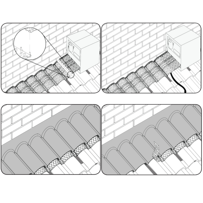 An image of a Manthorpe 3m Flash Vent and where they are fitted.