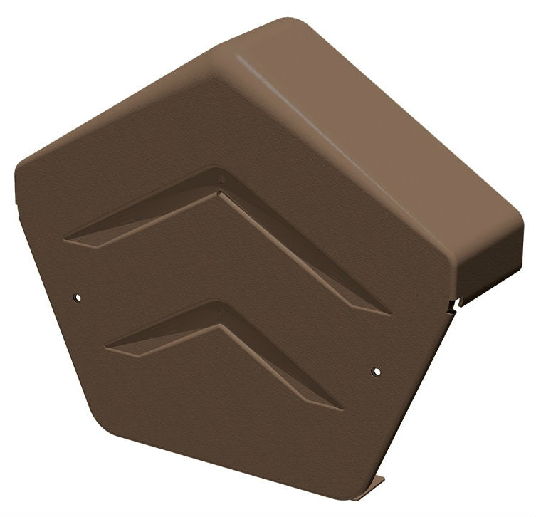An image of a Manthorpe SmartVerge Angled Ridge End cap in Brown