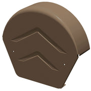 An image of a Manthorpe SmartVerge Half Round Ridge End cap in Brown