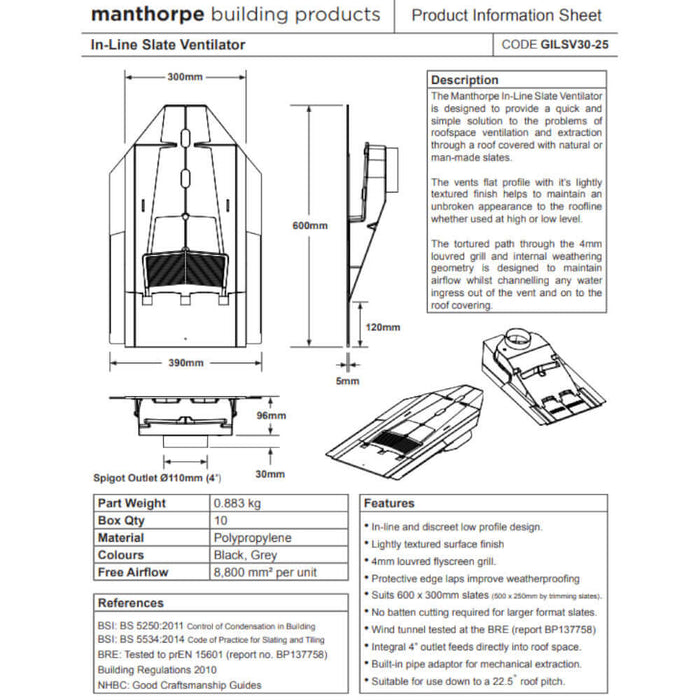 Manthorpe | Filz Lap Vents | Dachboden/Dach/Loft Belüftung | härtet Kondenswasser | verschiedenen Packungsgrößen Manthorpe | Filz Lap Vents | Dachboden/Dach/Loft Belüftung | härtet Kondenswasser | verschiedenen Packungsgrößen