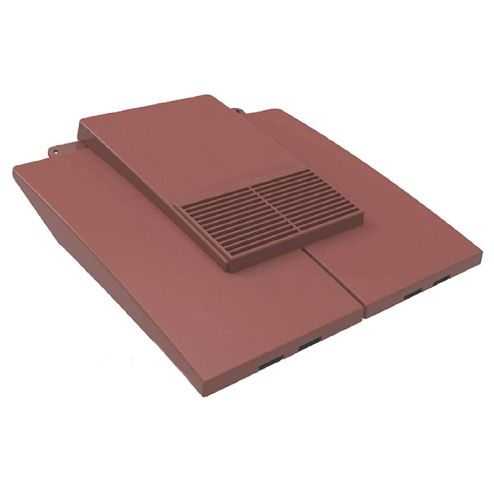 An image of Manthorpe Plain Tile Vent in Antique Red.