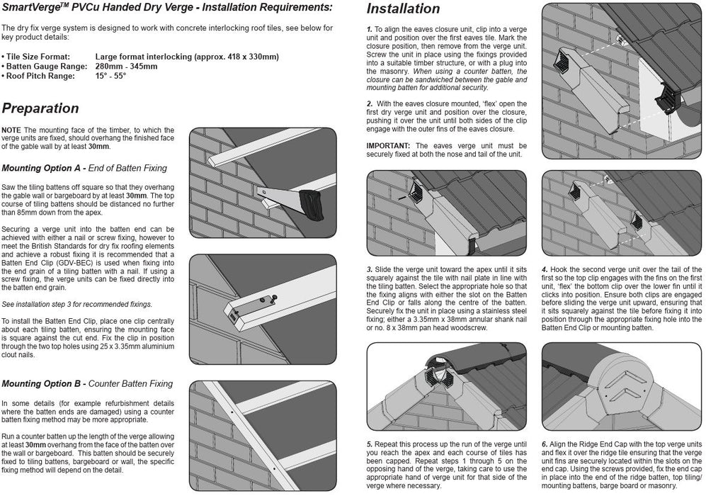 An image of Manthorpe Eaves Closure and the fitting instructions