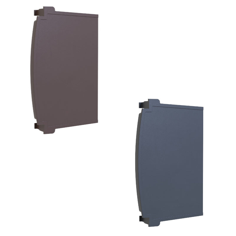 An image of Manthorpe Linear Dry Verge Eaves End Closure Cap in Brown and Grey