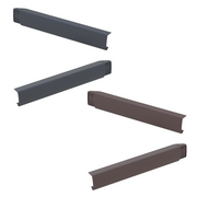 An image of Manthorpe Smartverge Linear Dry verge unit Left and Right hand in Grey and Brown