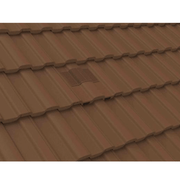 An image of Manthorpe Castellated Tile Vent in Brown on a roof to show the finish.